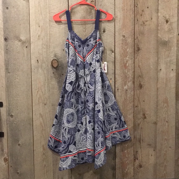 Western Handkerchief Hem Dress
